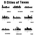Cities of Texas ( Amarillo, Fort Worth, El Paso, Houston, Austin, Dallas, Arlington, Lubbock, Midland, Beaumont )