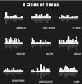 Cities of Texas ( Amarillo, Fort Worth, El Paso, Houston, Austin, Dallas, Arlington, Lubbock, Midland, Beaumont )