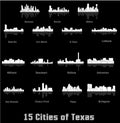 Cities of Texas ( Amarillo, Fort Worth, El Paso, Houston, Austin, Dallas, Arlington, Lubbock, Midland, Beaumont )