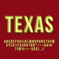 Texas vintage 3d vector lettering