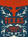 Texas Vintage poster - Card - western - cowboy