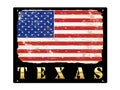 Gold Texas Enamel Sign