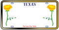 Texas Yellow Rose License Plate