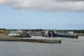 Texel, the Netherlands. August 2022. The ferry port of Texel, as seen from the ferry.