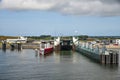 Texel, the Netherlands. August 2022. The ferry port of Texel, as seen from the ferry.