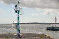 Texel, Netherlands. August 2022. The harbor head of the ferry port of Texel.