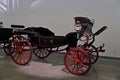 TExhibits of antique carriages in National Coach Museum in Lisbon, Portugal Museu Nacional Coches