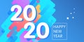 Text 2020 on abstract background for Happy New Year celebration Royalty Free Stock Photo