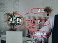 Text AED Add Edit Delete on Concept photo. Businessman writing with marker on an background
