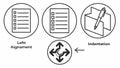 Text Alignment and Indentation Icons, Document Formatting, vector design Generative AI Royalty Free Stock Photo