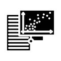 text analysis graph natural language processing nlp glyph icon vector illustration