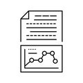 text analysis graph nlp line icon vector illustration Royalty Free Stock Photo