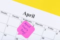 Text April Fool`s Day