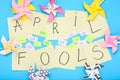 Text April Fool`s Day