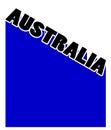 Australia Text with blue shadow isolated