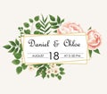 The text background with flowers peonies and Jasmine, branches o