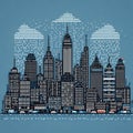 Text Based Cityscape Use ASCII characters to create a minimalist