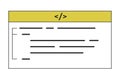 Text-based coding linear flat duo color vector icon
