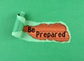 Be prepared word Royalty Free Stock Photo