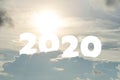 Text 2020 Beautiful Sky Background