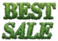 Text Best Sale made by grass.