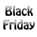 Text Black Friday on white background Royalty Free Stock Photo