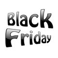 Text Black Friday on white background Royalty Free Stock Photo