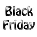 Text Black Friday on white background Royalty Free Stock Photo