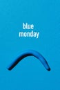 text blue monday and sad mouth