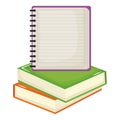 Text book and notebook school supplies Royalty Free Stock Photo