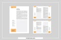 A4 text book page layout template spreadsheet with facing pages