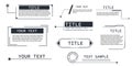 Text box frame, title callout tech hud border menu, modern line interface board. Set game elements, web design template Royalty Free Stock Photo