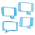 Text bubble shape isolated Royalty Free Stock Photo
