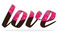 Love, Candy Typographic vector