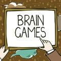 Text caption presenting Brain Games. Internet Concept psychological tactic to manipulate or intimidate with opponent Royalty Free Stock Photo