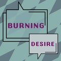 Text caption presenting Burning Desire. Conceptual photo Expectation to accomplish over a specific period of time