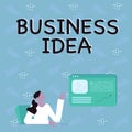 Text caption presenting Business Idea. Business concept the concept which can be used for commercial purposes Line