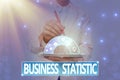 Text caption presenting Business Statistic. Concept meaning science of accurate and very quick decision makings Lady In Royalty Free Stock Photo