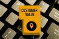 Text caption presenting Costumer Value. Business approach Protect a computer system against unauthorized access Abstract Royalty Free Stock Photo