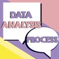 Text caption presenting Data Analysis Process. Business approach build a dashboard and analyze with graphs and