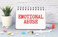 Text caption presenting Emotional Abuse. Business concept person subjecting or exposing another