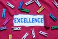 Text caption presenting Excellence. Business idea the carrying out or putting effect of plan, or course of action
