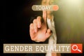 Text caption presenting Gender Equality. Business idea access to same privilege given to both men and women Royalty Free Stock Photo