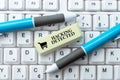Text caption presenting Hacking Detected. Conceptual photo activities that seek to compromise affairs are exposed