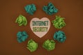 Text caption presenting Internet Security. Business concept process to protect against attacks over the Internet Royalty Free Stock Photo
