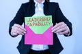 Text caption presenting Leadership Capability. Business idea what a Leader can build Capacity to Lead Effectively