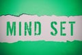 Conceptual caption Mind Set. Business approach A standard thought of a person of what he orshe will be done