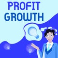 Text caption presenting Profit Growth. Internet Concept Objectives Interrelation of Overall Sales Market Shares Man Royalty Free Stock Photo