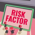 Text caption presenting Risk Factor. Word for Something that rises the chance of a person developing a disease Royalty Free Stock Photo