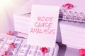 Text caption presenting Root Cause Analysis. Internet Concept Method of Problem Solving Identify Fault or Problem Royalty Free Stock Photo